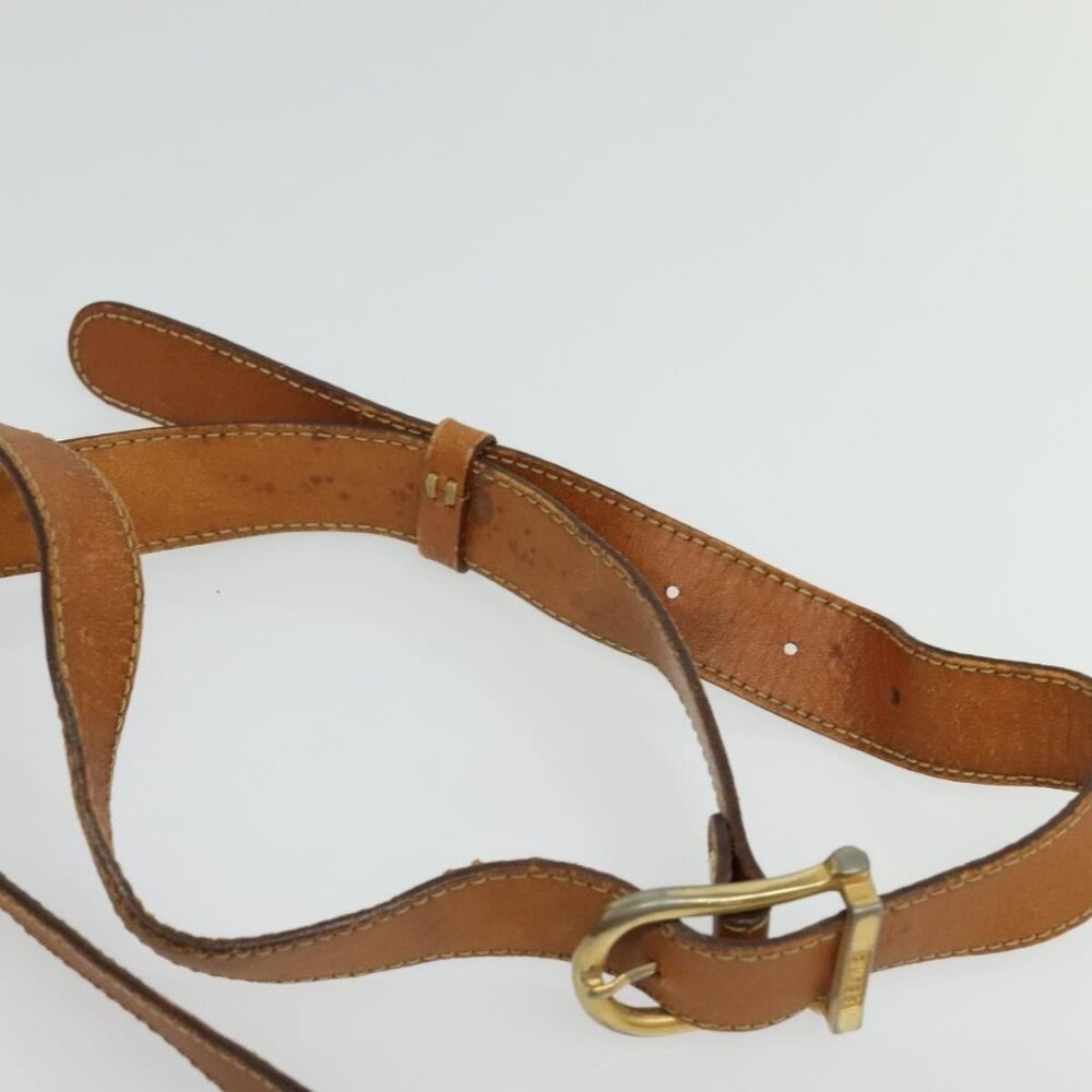 Authentic CELINE Macadam Canvas Shoulder Bag PVC Leather Brown Gold - Picture 15 of 16